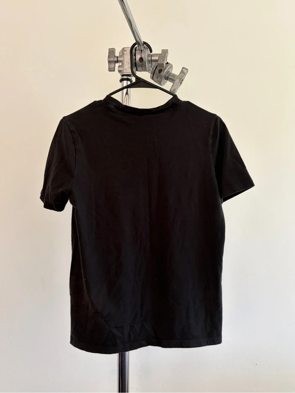 adidas Black Tee with White Trefoil Logo